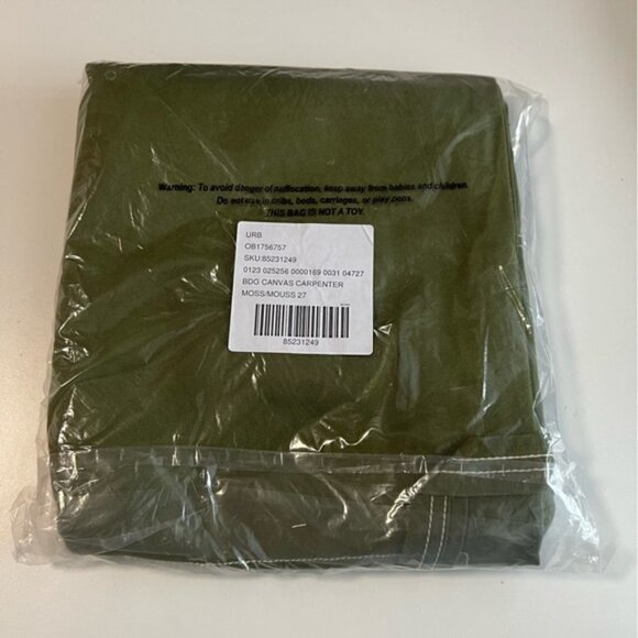 Urban Outfitters - BDG, Women's Canvas Carpenter Pant - Moss. Size: 27. NWT. - Picture 4 of 8